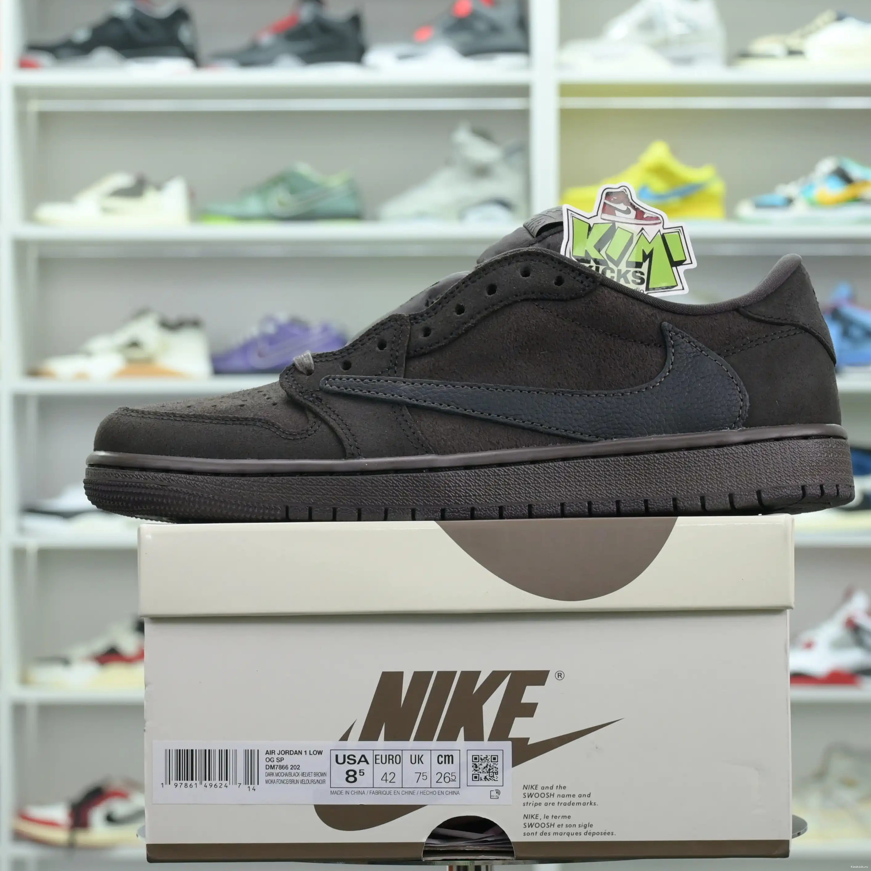 Air 1 x Jordan OG“Velvet Scott Kimikick Brown” Jordan Low Travis 0403